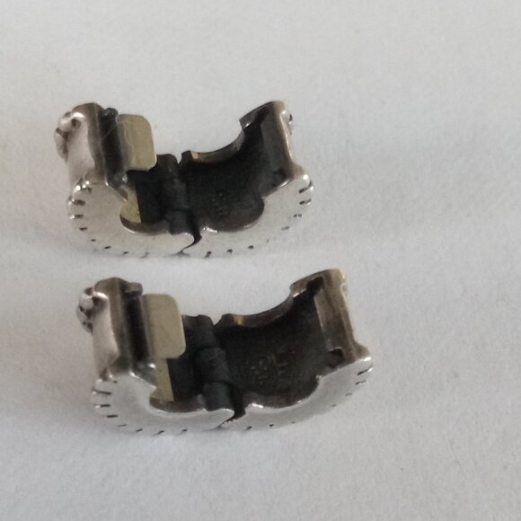 Authentic Pandora lot of 2 beveled clips set retired - Picture 3 of 4